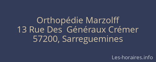 Orthopédie Marzolff