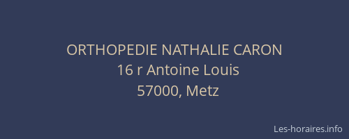 ORTHOPEDIE NATHALIE CARON