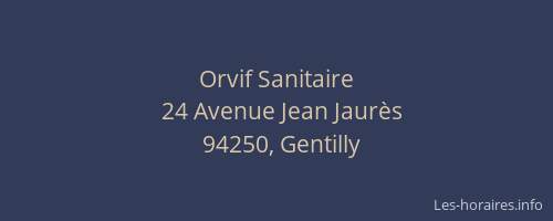 Orvif Sanitaire
