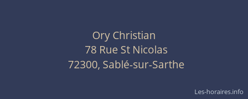 Ory Christian