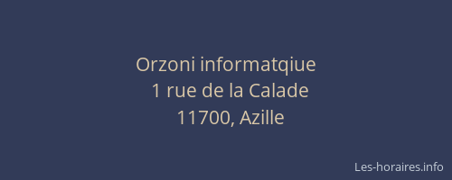 Orzoni informatqiue