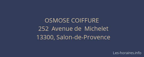 OSMOSE COIFFURE