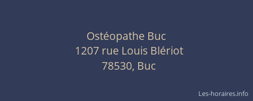 Ostéopathe Buc