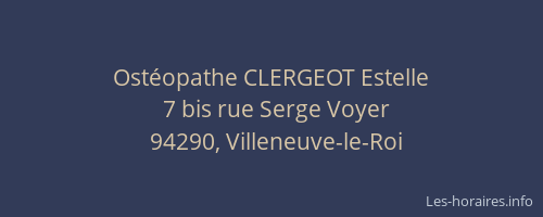 Ost&eacute;opathe CLERGEOT Estelle