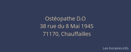 Ost&eacute;opathe D.O