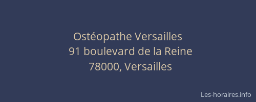 Ostéopathe Versailles