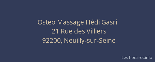 Osteo Massage Hédi Gasri