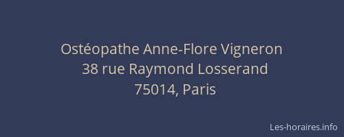 Ostéopathe Anne-Flore Vigneron
