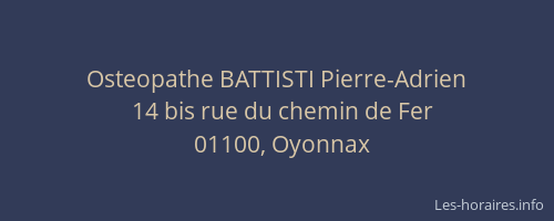 Osteopathe BATTISTI Pierre-Adrien