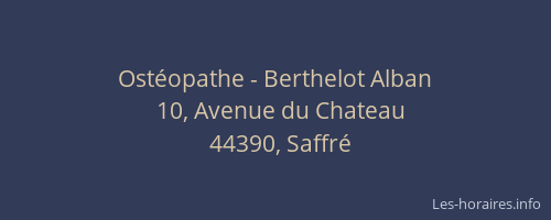 Ostéopathe - Berthelot Alban