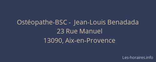Ostéopathe-BSC -  Jean-Louis Benadada