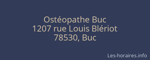 Ostéopathe Buc