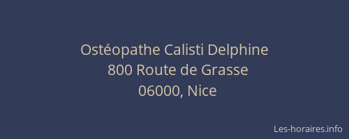 Ostéopathe Calisti Delphine