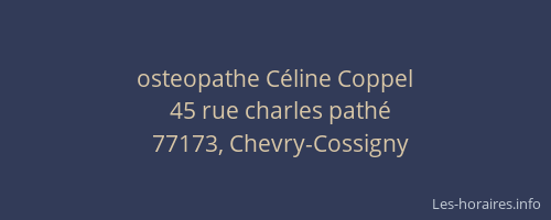 osteopathe Céline Coppel