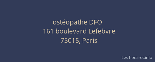 ostéopathe DFO