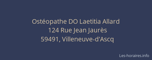 Ostéopathe DO Laetitia Allard