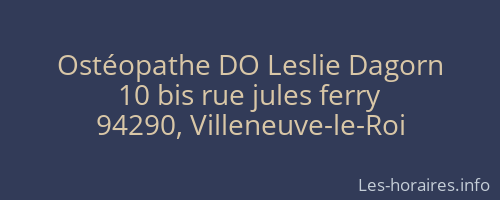 Ostéopathe DO Leslie Dagorn