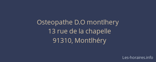 Osteopathe D.O montlhery
