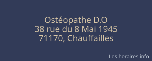 Ostéopathe D.O
