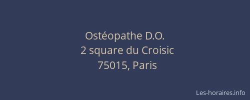 Ostéopathe D.O.