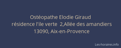 Ostéopathe Elodie Giraud