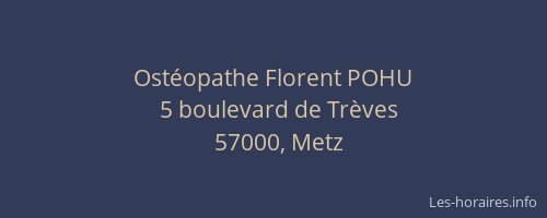 Ostéopathe Florent POHU