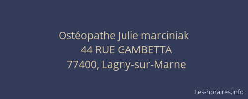 Ostéopathe Julie marciniak