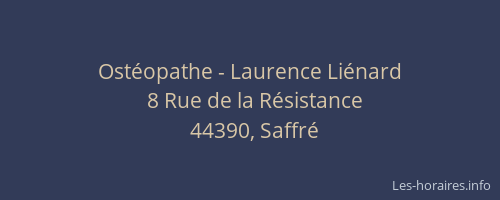 Ostéopathe - Laurence Liénard