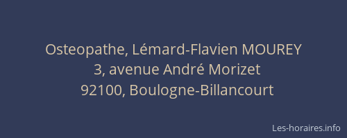 Osteopathe, Lémard-Flavien MOUREY