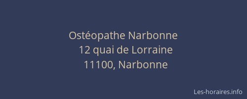Ostéopathe Narbonne