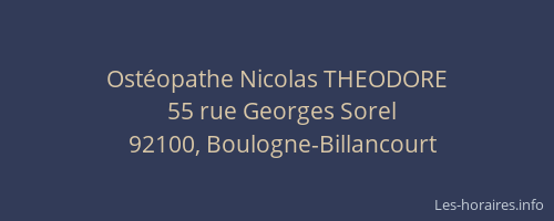 Ostéopathe Nicolas THEODORE