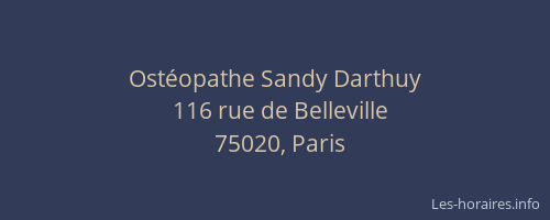 Ostéopathe Sandy Darthuy
