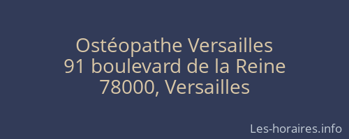 Ostéopathe Versailles