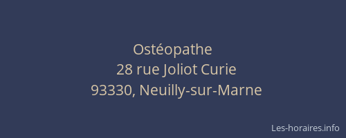 Ostéopathe