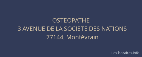 OSTEOPATHE