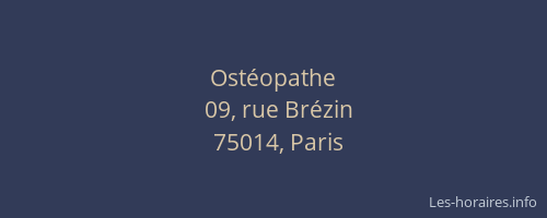 Ostéopathe