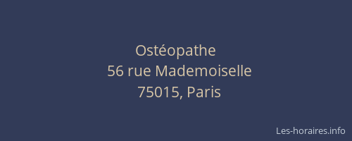 Ostéopathe