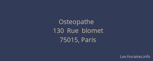Osteopathe