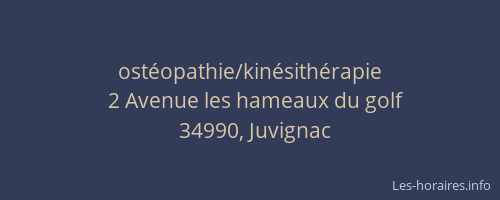 ostéopathie/kinésithérapie