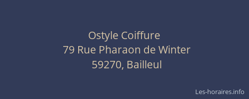 Ostyle Coiffure
