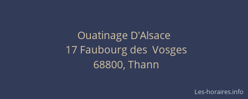 Ouatinage D'Alsace