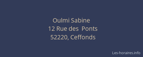 Oulmi Sabine