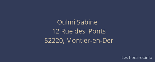 Oulmi Sabine