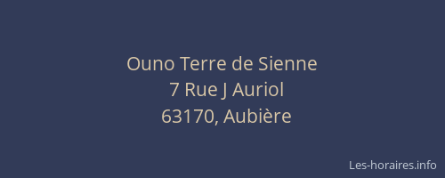 Ouno Terre de Sienne