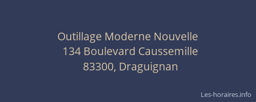 Outillage Moderne Nouvelle