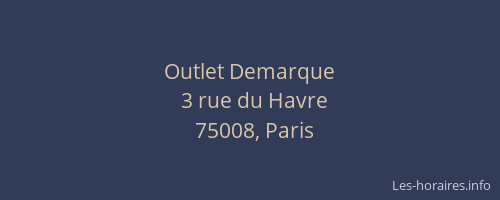 Outlet Demarque