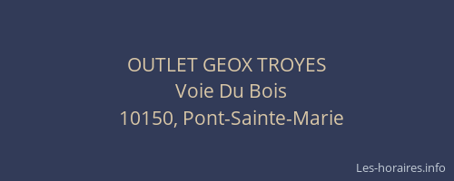 OUTLET GEOX TROYES