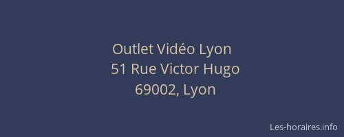 Outlet Vidéo Lyon