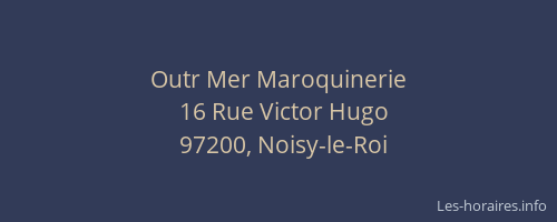 Outr Mer Maroquinerie