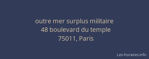 outre mer surplus militaire